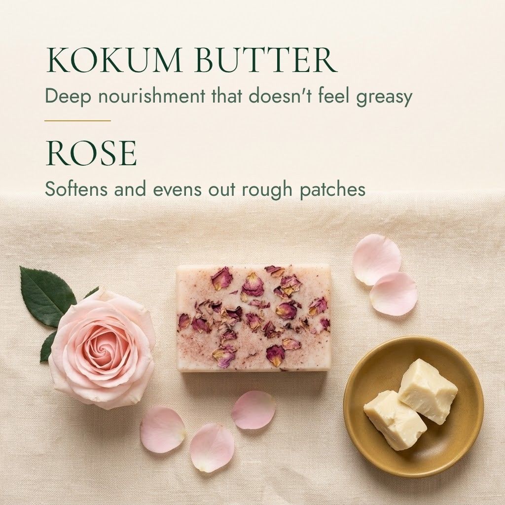 kokum butter and rose ingredients benefits